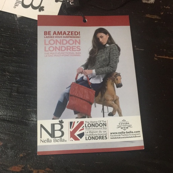 NELLA BELLA PURSE blk London edit multi func - Picture 4 of 5